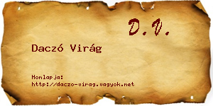 Daczó Virág névjegykártya