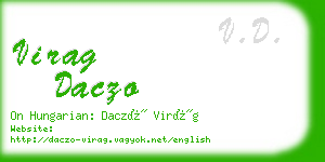 virag daczo business card